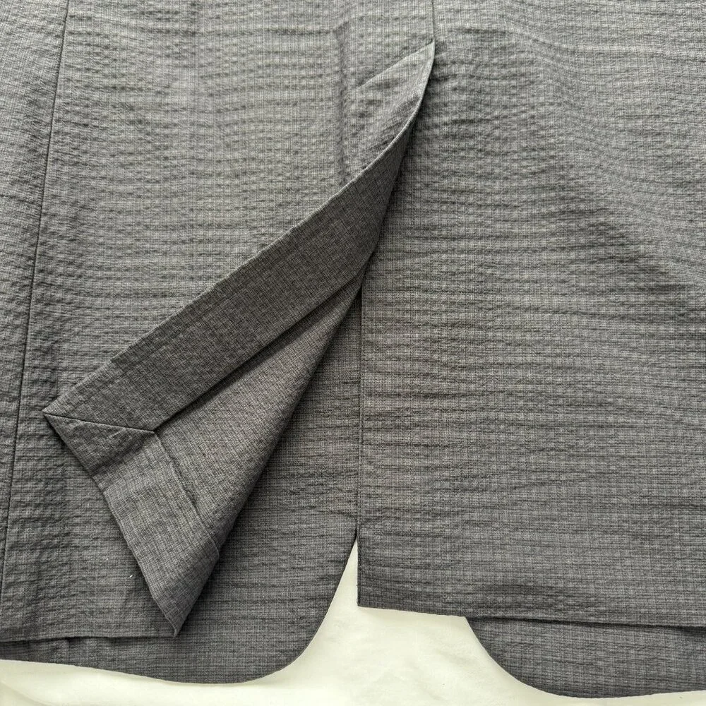 PRADA Charcoal Gray Textured Cotton Suit Blazer 52L